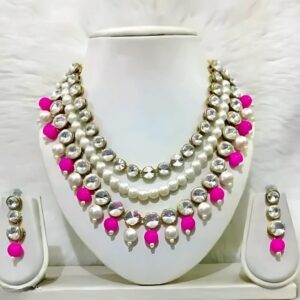 Elegant Alloy & Pearl Jewellery Sets